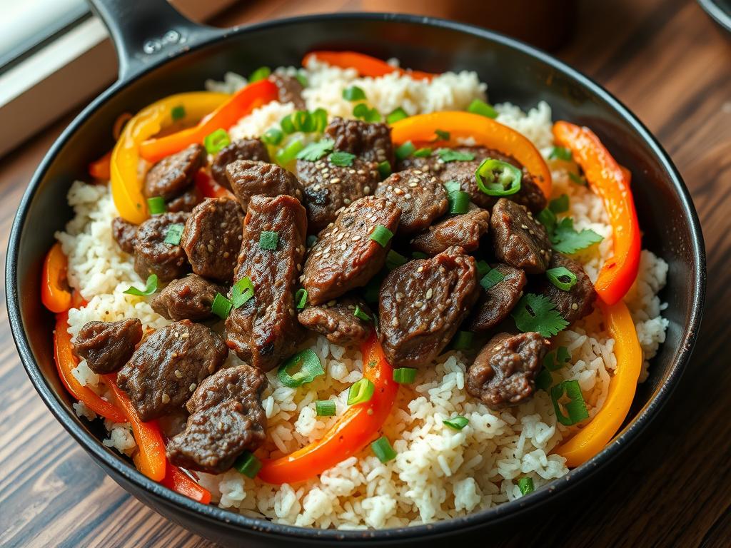 Nutritious Beef and Rice Skillet