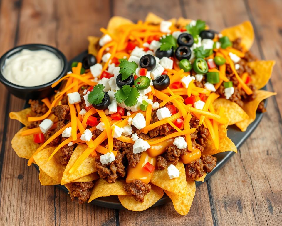 Cheese options for beef nachos