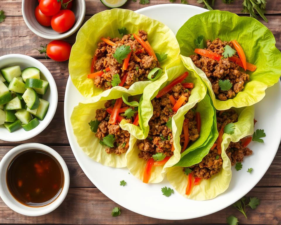 Healthy wraps with side dishes