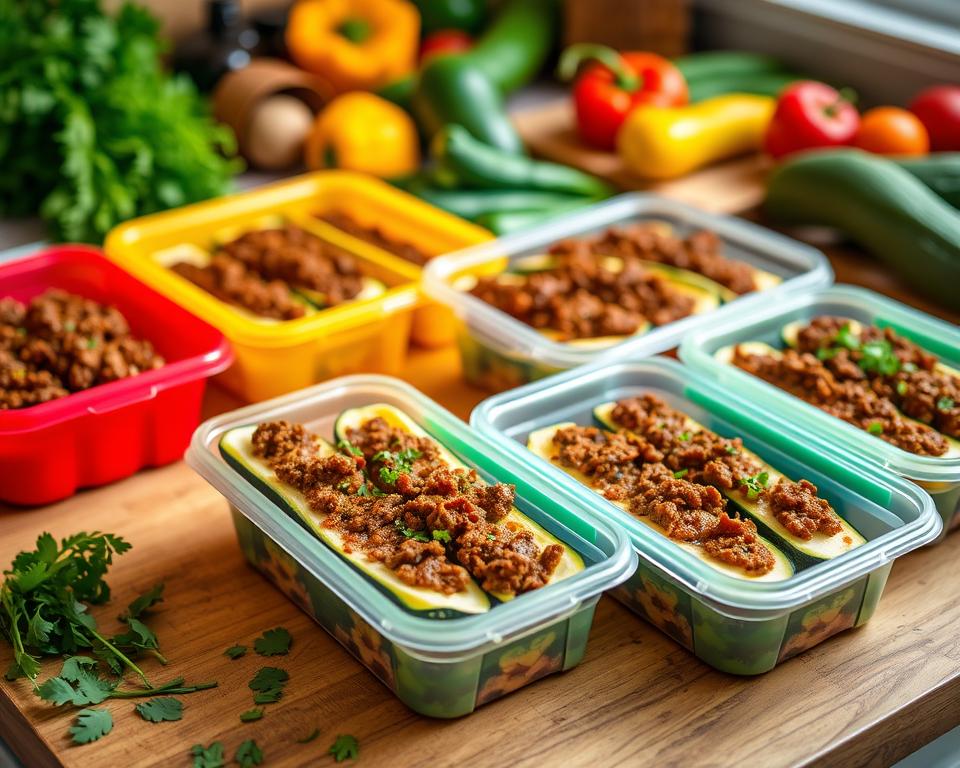 meal prep zucchini boats