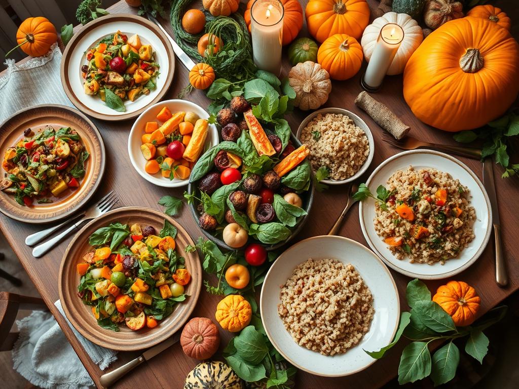 Seasonal vegan dinner