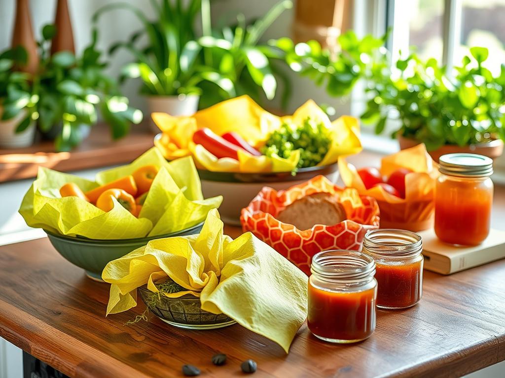 Beeswax wraps for food storage