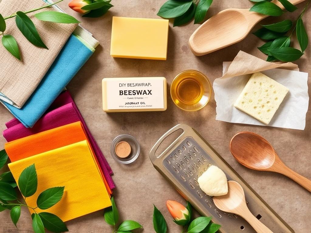 DIY eco-friendly beeswax wraps materials