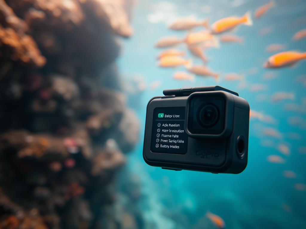 Optimizing GoPro settings for battery life